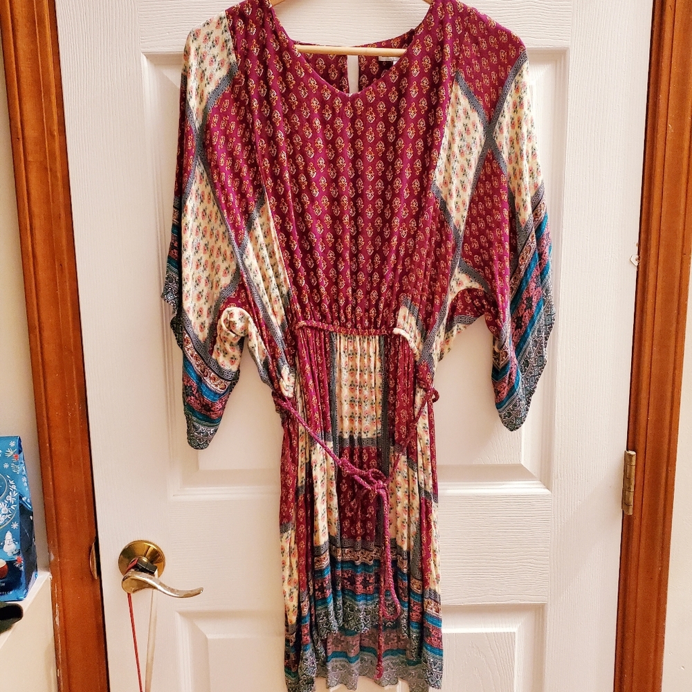 American Eagle Outfitters Purple Patterned Dress